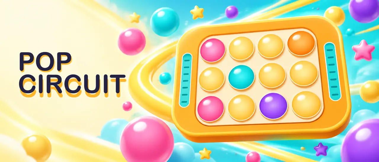 Original Pop Circuit console illustration with smooth colourful bubbles.